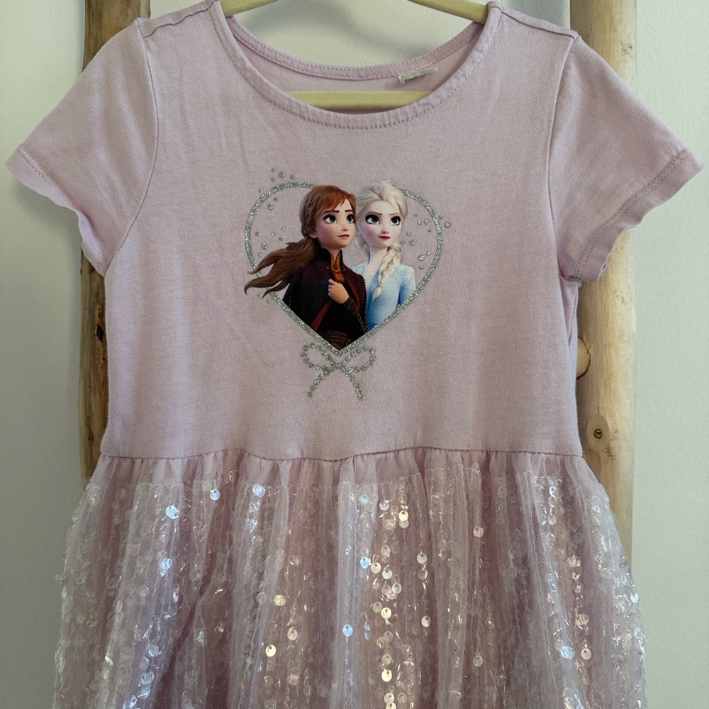 Disney Frozen Pink Sequin Dress - Picture 3 of 5